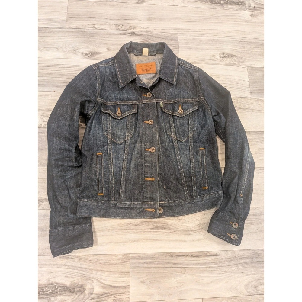 Levi's Green Tag Women's Denim Trucker Jacket Medium Dark Wash